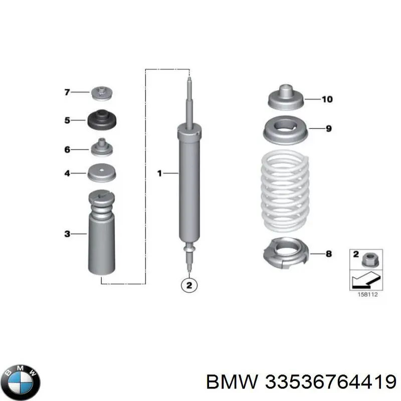 Pierścień gumowy sprężyny tylnej górny do BMW 1 (E81, E87)