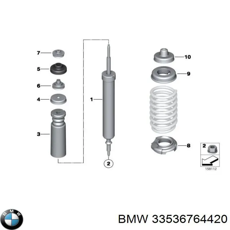 33536764420 BMW Podkładka (pierścień gumowy) sprężyny tylnej dolny