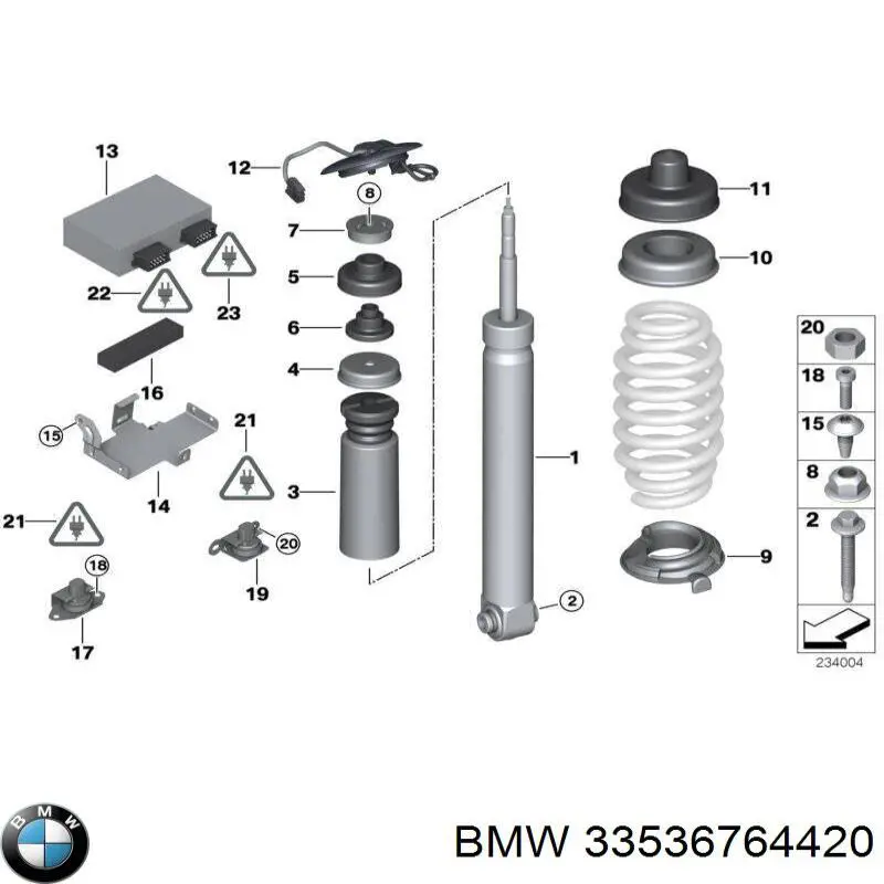Podkładka (pierścień gumowy) sprężyny tylnej dolny BMW 33536764420 cena, od 29,69 USD