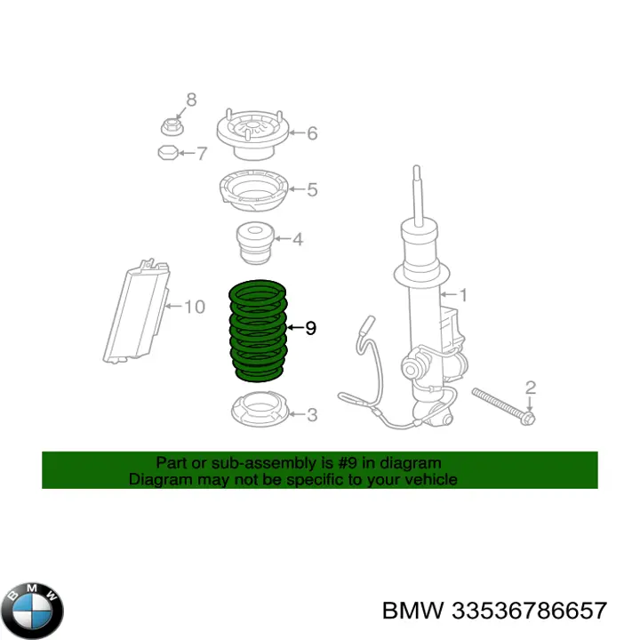 Sprężyna tylna 33536786657 BMW