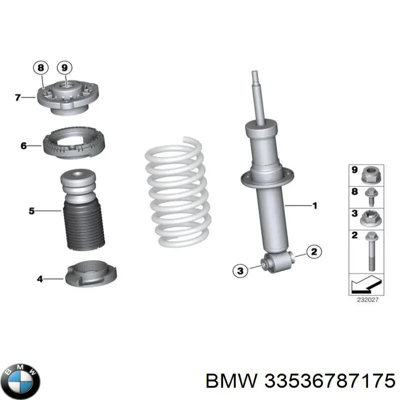 33536787175 BMW Odbój amortyzatora tylnego + osłona