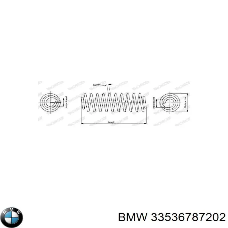 33536787202 BMW Sprężyna tylna