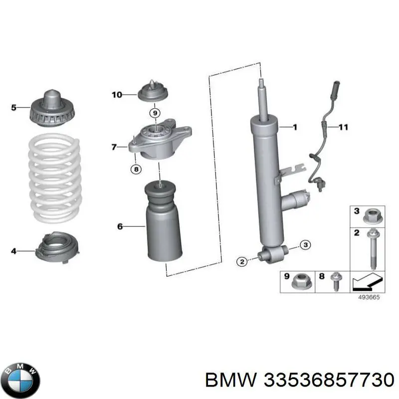 Odbój amortyzatora tylnego + osłona BMW 33536857730 cena, od 22,74 USD