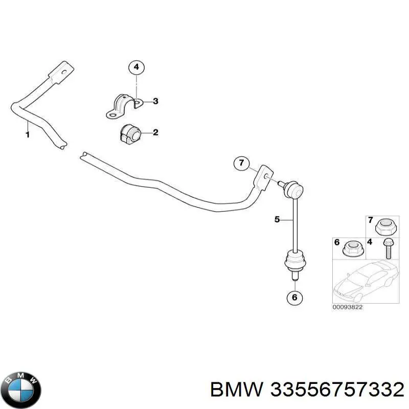 Stabilizator tylny do BMW 7 (E65, E66, E67)