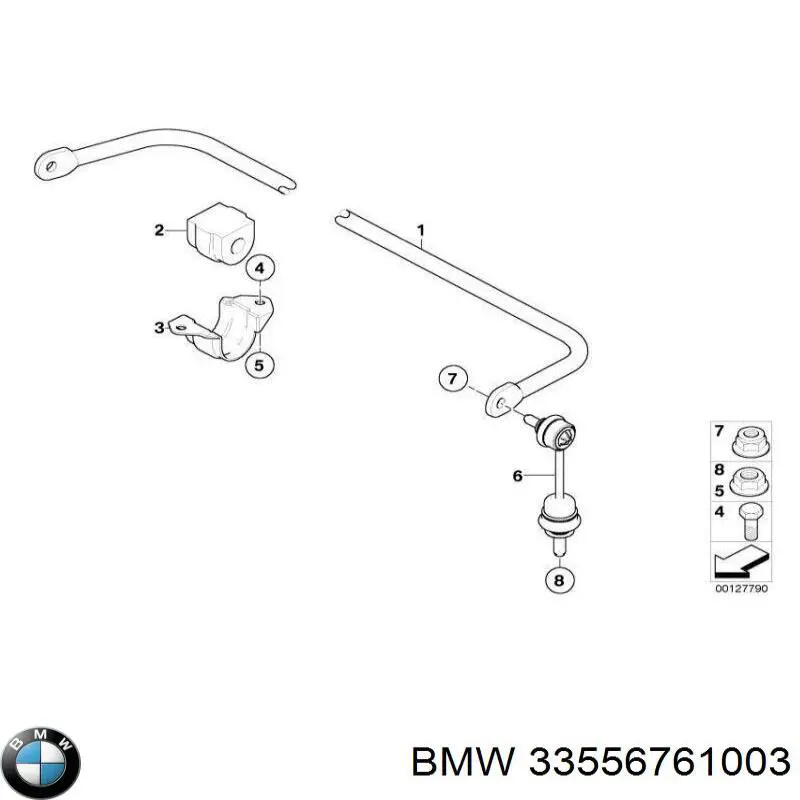 33556761003 BMW Tuleja stabilizatora tylnego