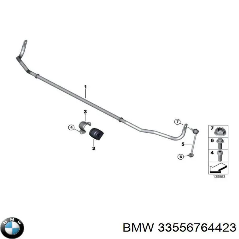 Stabilizator tylny do BMW 1 (E81, E87)