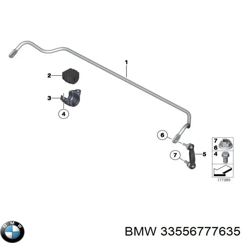33556777635 BMW Łącznik stabilizatora tylnego