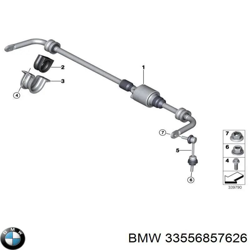 33556857626 BMW Łącznik stabilizatora tylnego