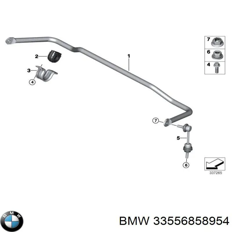 Stabilizator tylny do BMW X5  F15, F85