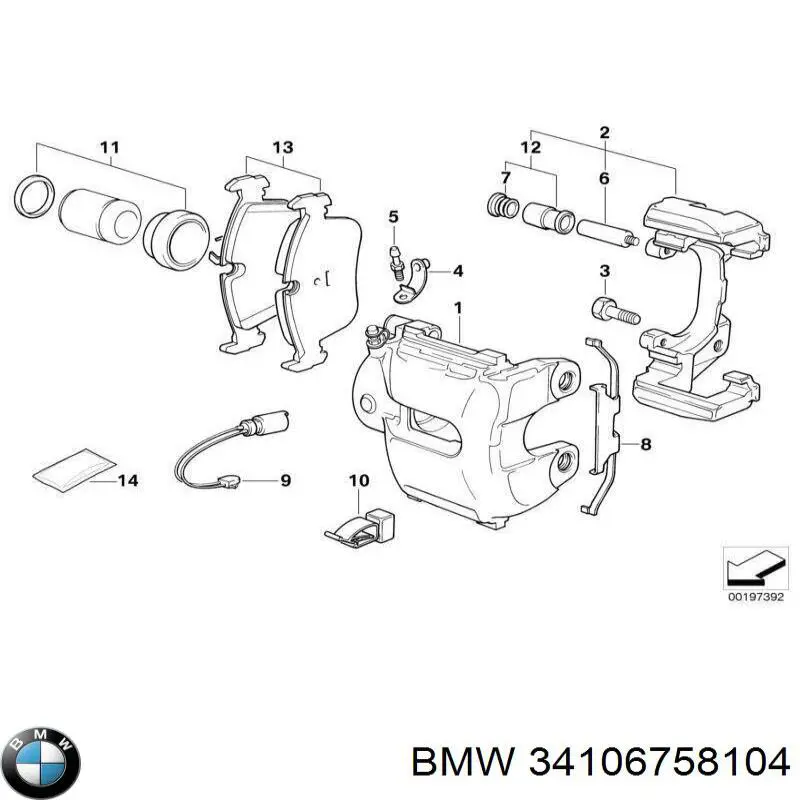 Jarzmo zacisku hamulcowego przedniego BMW 34106758104 cena, od 38,89 USD