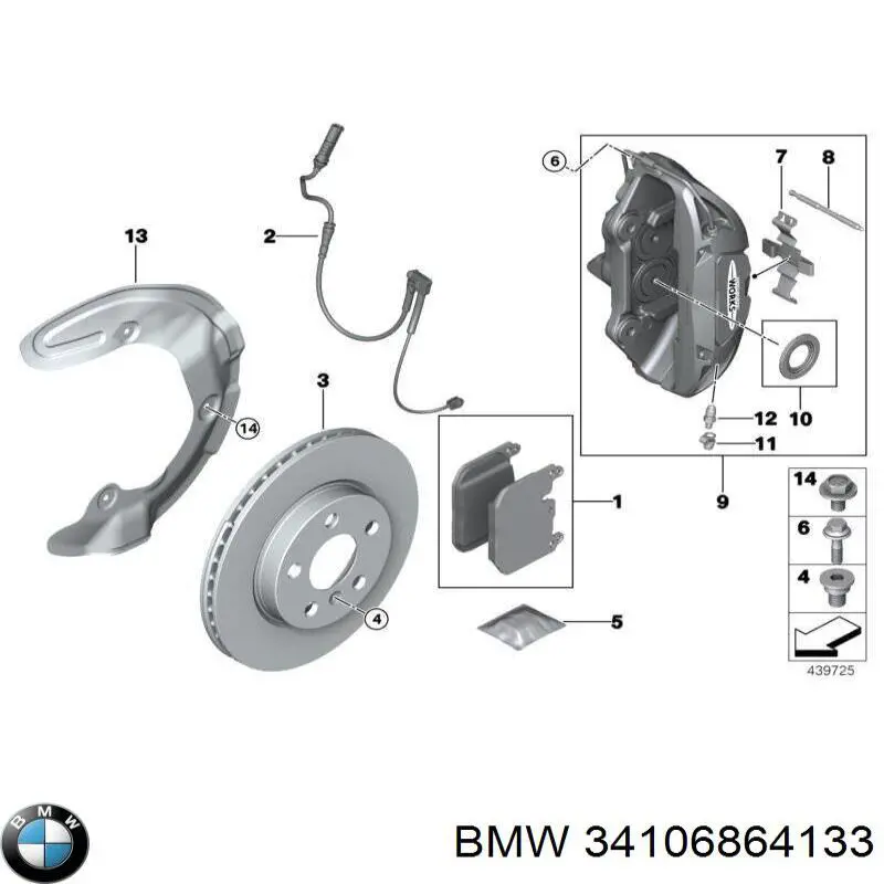 34106864133 BMW Tarcza hamulcowa przednia