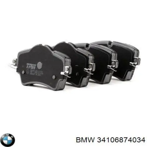 Klocki hamulcowe przednie tarczowe BMW 34106874034 cena, od 41,93 USD