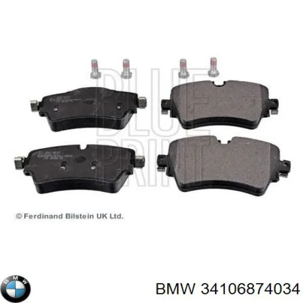 Do koszyka 34106874034 BMW Klocki hamulcowe przednie tarczowe