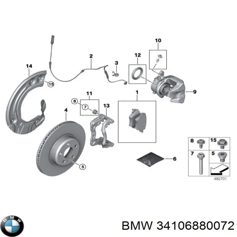 34106880072 BMW Tarcza hamulcowa przednia
