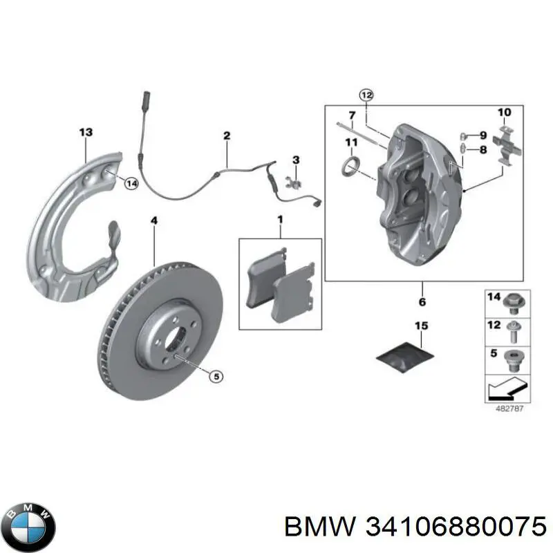 34106880075 BMW Tarcza hamulcowa przednia