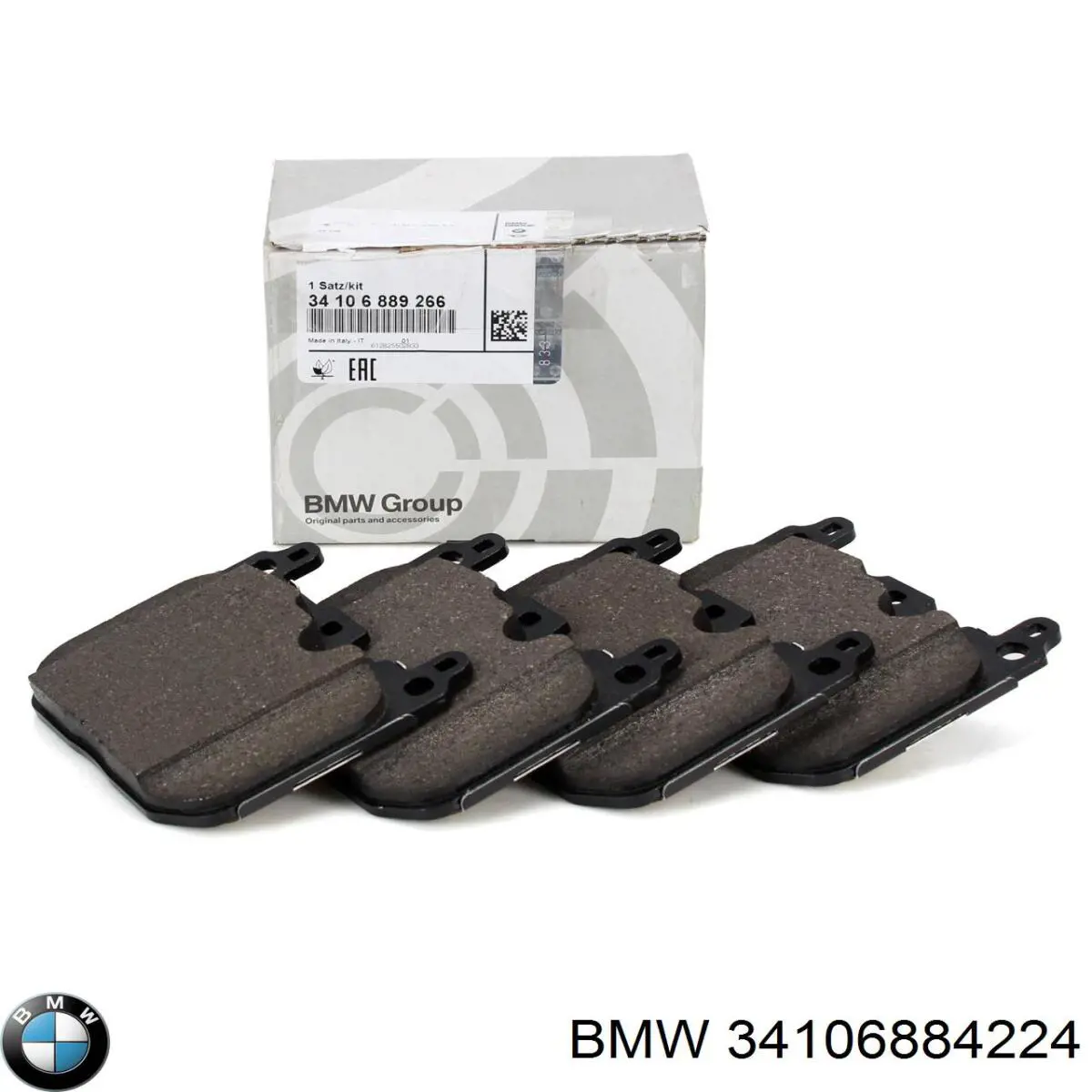 Do koszyka 34106884224 BMW Klocki hamulcowe przednie tarczowe