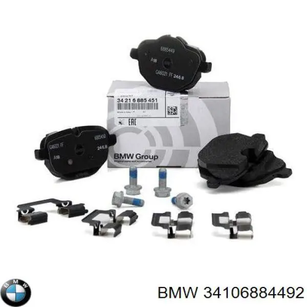 Klocki hamulcowe przednie tarczowe BMW 34106884492 cena, od 37,92 USD