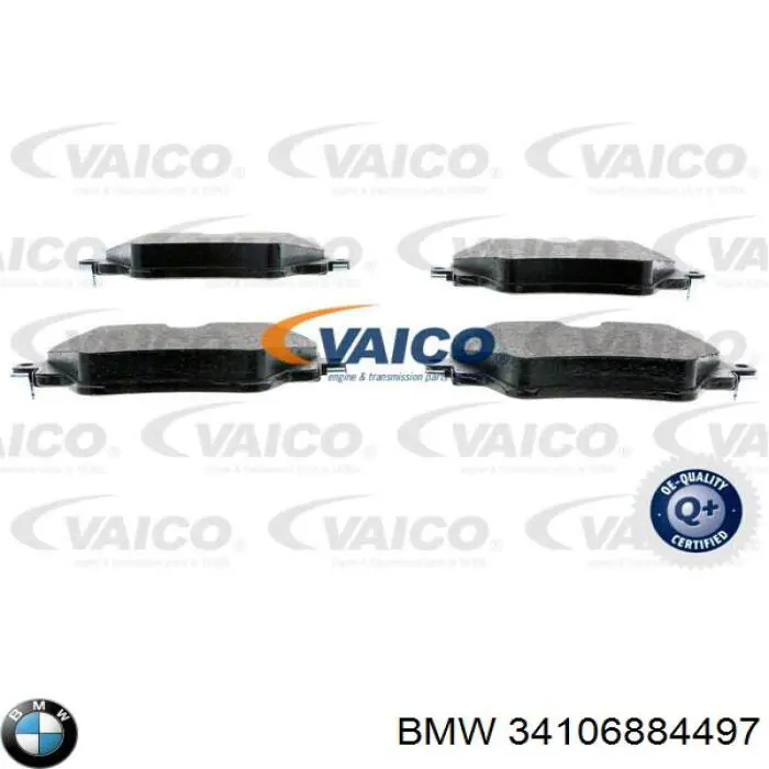 Klocki hamulcowe przednie tarczowe BMW 34106884497