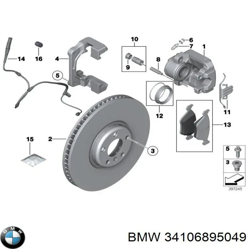 Do koszyka 34106895049 BMW Osłona tarczy hamulcowej przedniej lewej