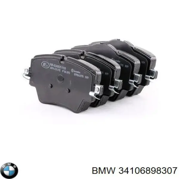 Klocki hamulcowe przednie tarczowe BMW 34106898307 cena, od 37,69 USD