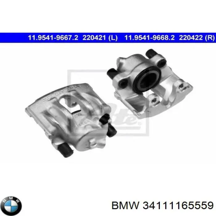 Zacisk hamulcowy przedni lewy BMW 34111165559 cena, od 61,95 USD