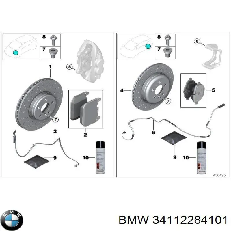 Tarcza hamulcowa przednia BMW 34112284101 cena, od 574,60 USD