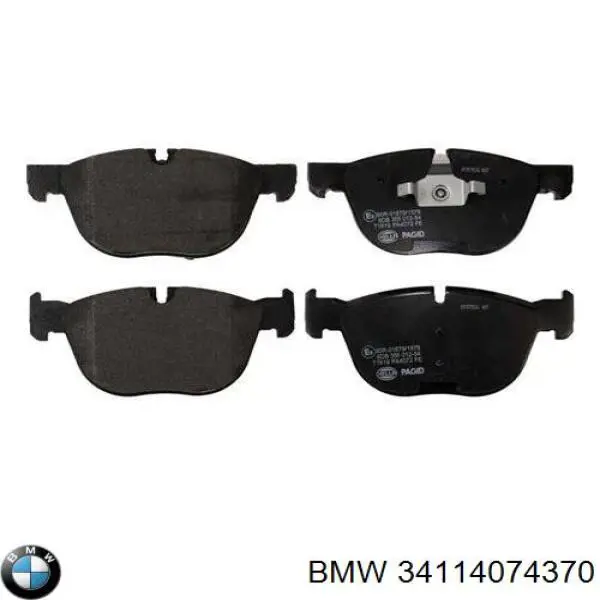 34114074370 BMW Klocki hamulcowe przednie tarczowe