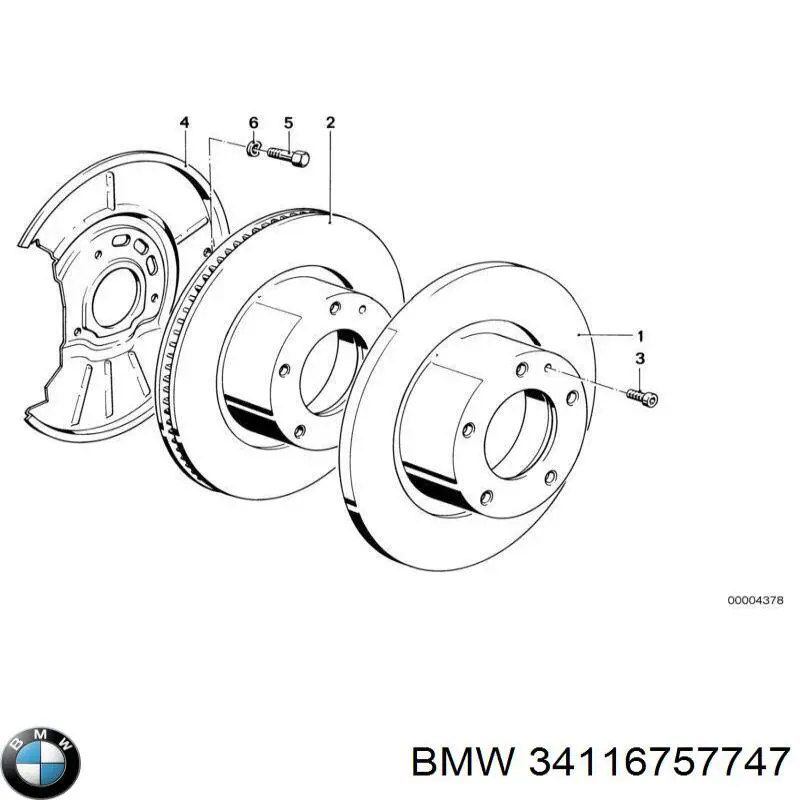 Do koszyka 34116757747 BMW Tarcza hamulcowa przednia