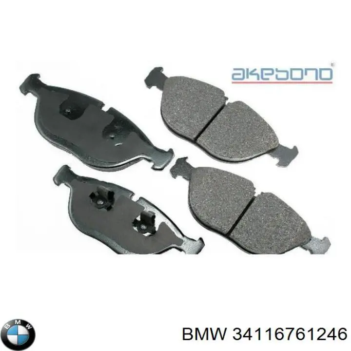 Do koszyka 34116761246 BMW Klocki hamulcowe przednie tarczowe