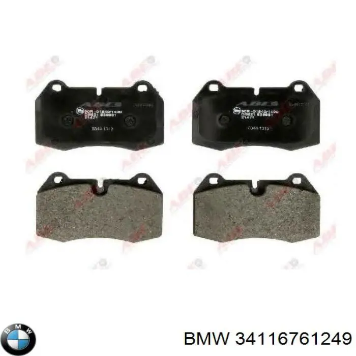 34116761249 BMW Klocki hamulcowe przednie tarczowe