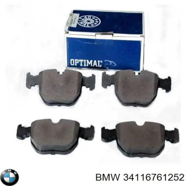 Klocki hamulcowe przednie tarczowe BMW 34116761252 cena, od 31,23 USD