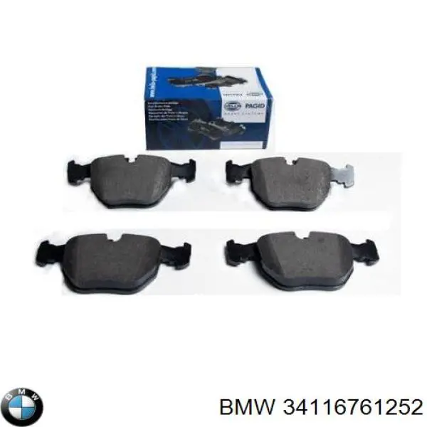 Do koszyka 34116761252 BMW Klocki hamulcowe przednie tarczowe