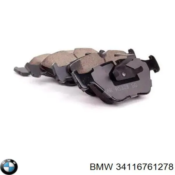 Do koszyka 34116761278 BMW Klocki hamulcowe przednie tarczowe