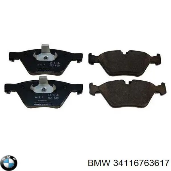 Klocki hamulcowe przednie tarczowe BMW 34116763617 cena, od 33,48 USD