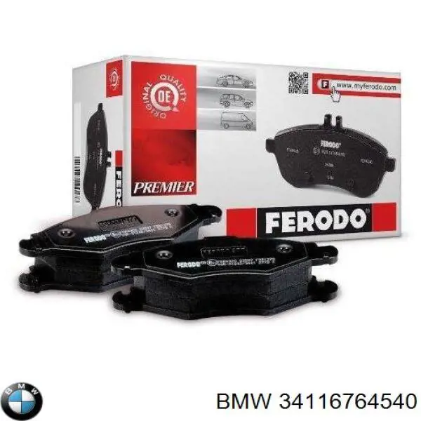 Klocki hamulcowe przednie tarczowe BMW 34116764540 cena, od 33,65 USD
