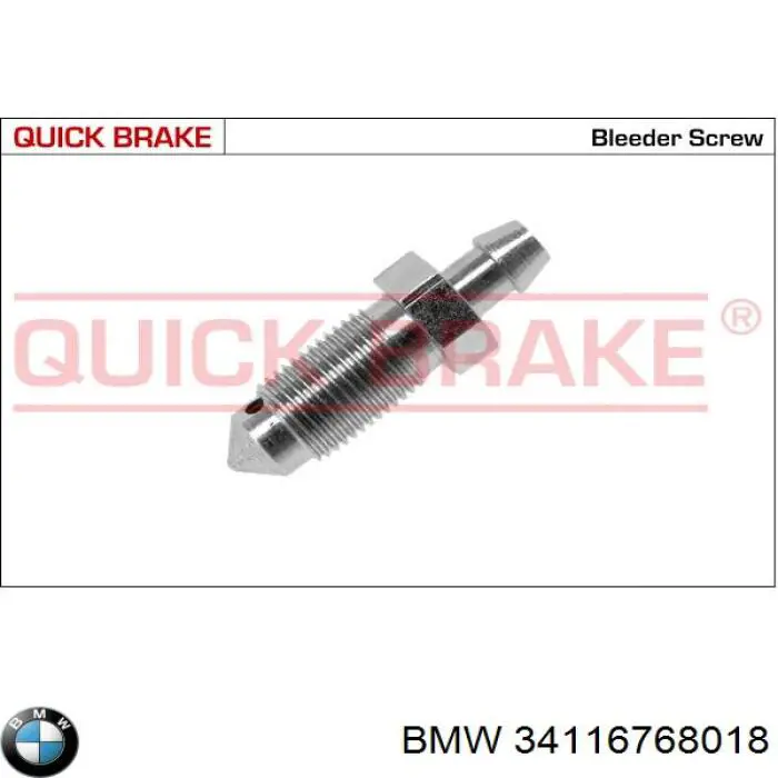 Odpowietrznik zacisku hamulcowego przedniego BMW 34116768018 cena, od 4,01 USD