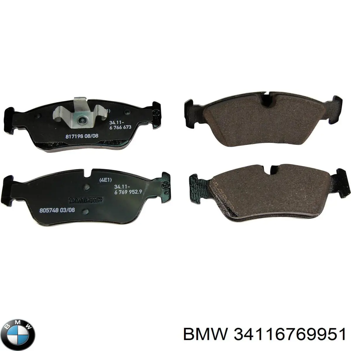 34116769951 BMW Klocki hamulcowe przednie tarczowe