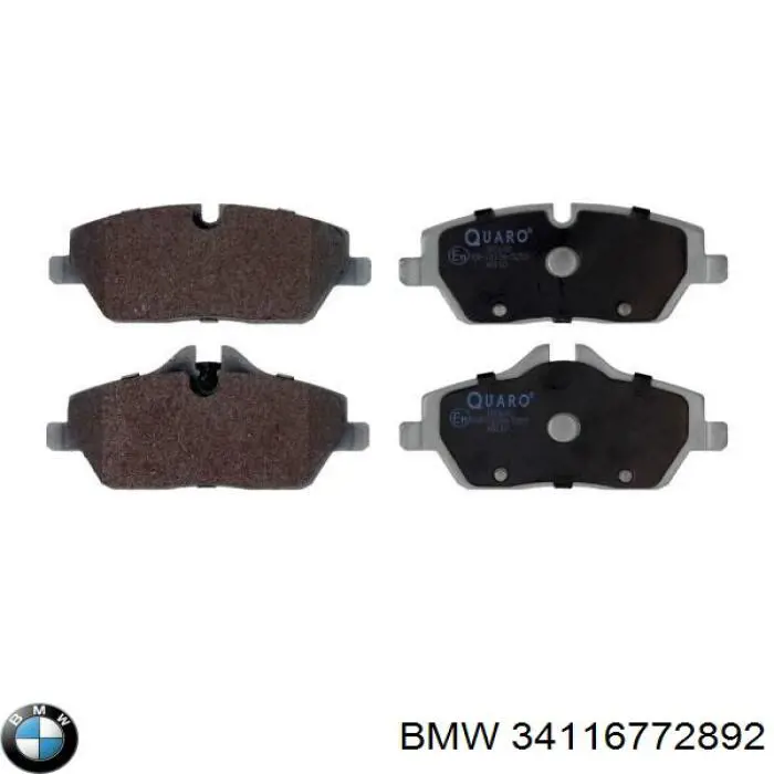 Klocki hamulcowe przednie tarczowe BMW 34116772892 cena, od 31,91 USD
