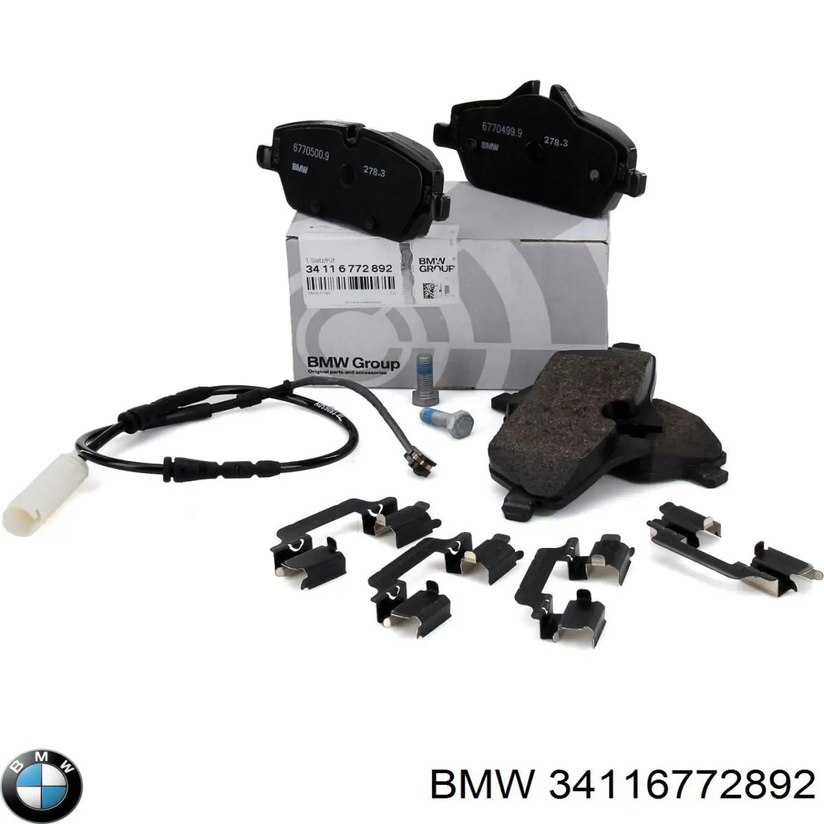 Do koszyka 34116772892 BMW Klocki hamulcowe przednie tarczowe