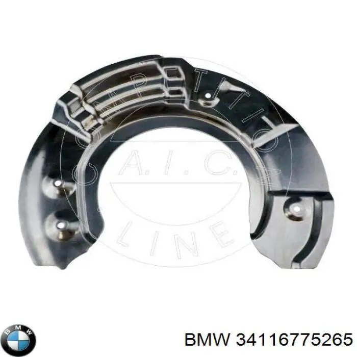 Osłona tarczy hamulcowej przedniej lewej BMW 34116775265 cena, od 26,56 USD
