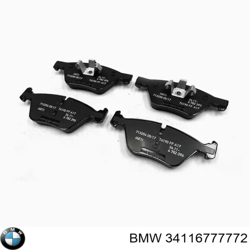 Do koszyka 34116777772 BMW Klocki hamulcowe przednie tarczowe