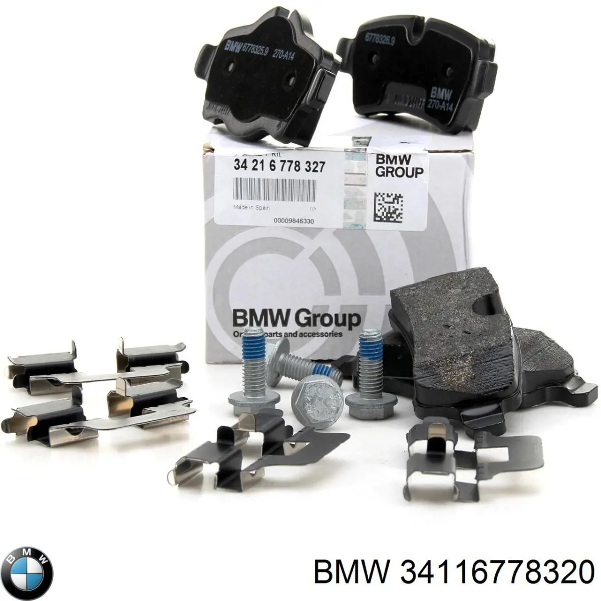 Do koszyka 34116778320 BMW Klocki hamulcowe przednie tarczowe