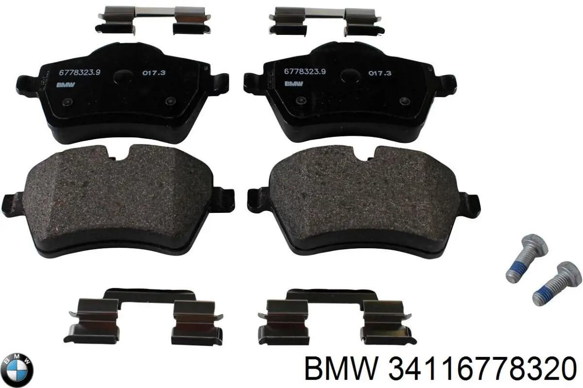 Klocki hamulcowe przednie tarczowe BMW 34116778320 cena, od 64,18 USD