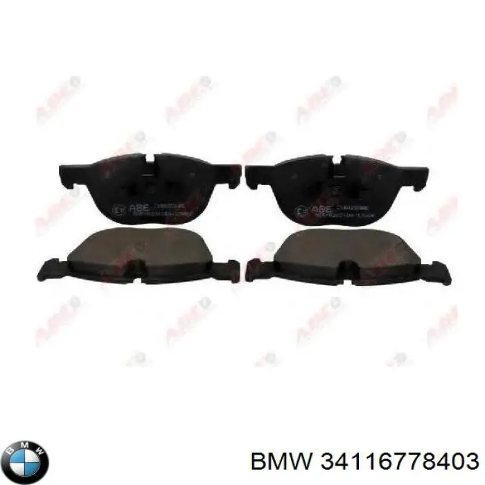34116778403 BMW klocki hamulcowe przednie tarczowe