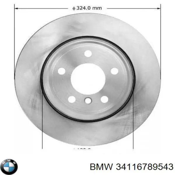 34116789543 BMW Tarcza hamulcowa przednia