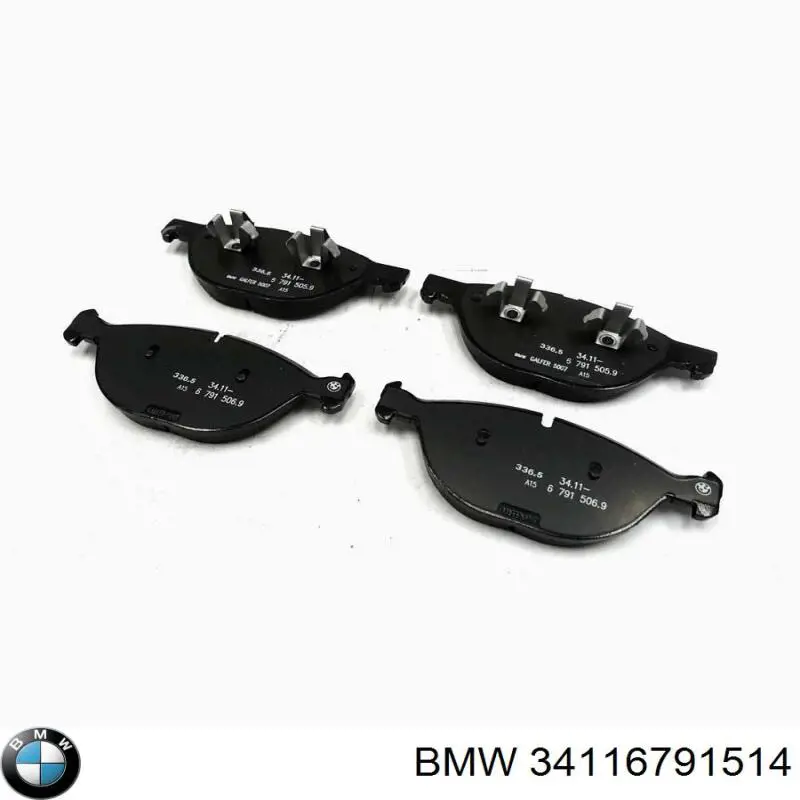 Klocki hamulcowe przednie tarczowe BMW 34116791514 cena, od 54,58 USD