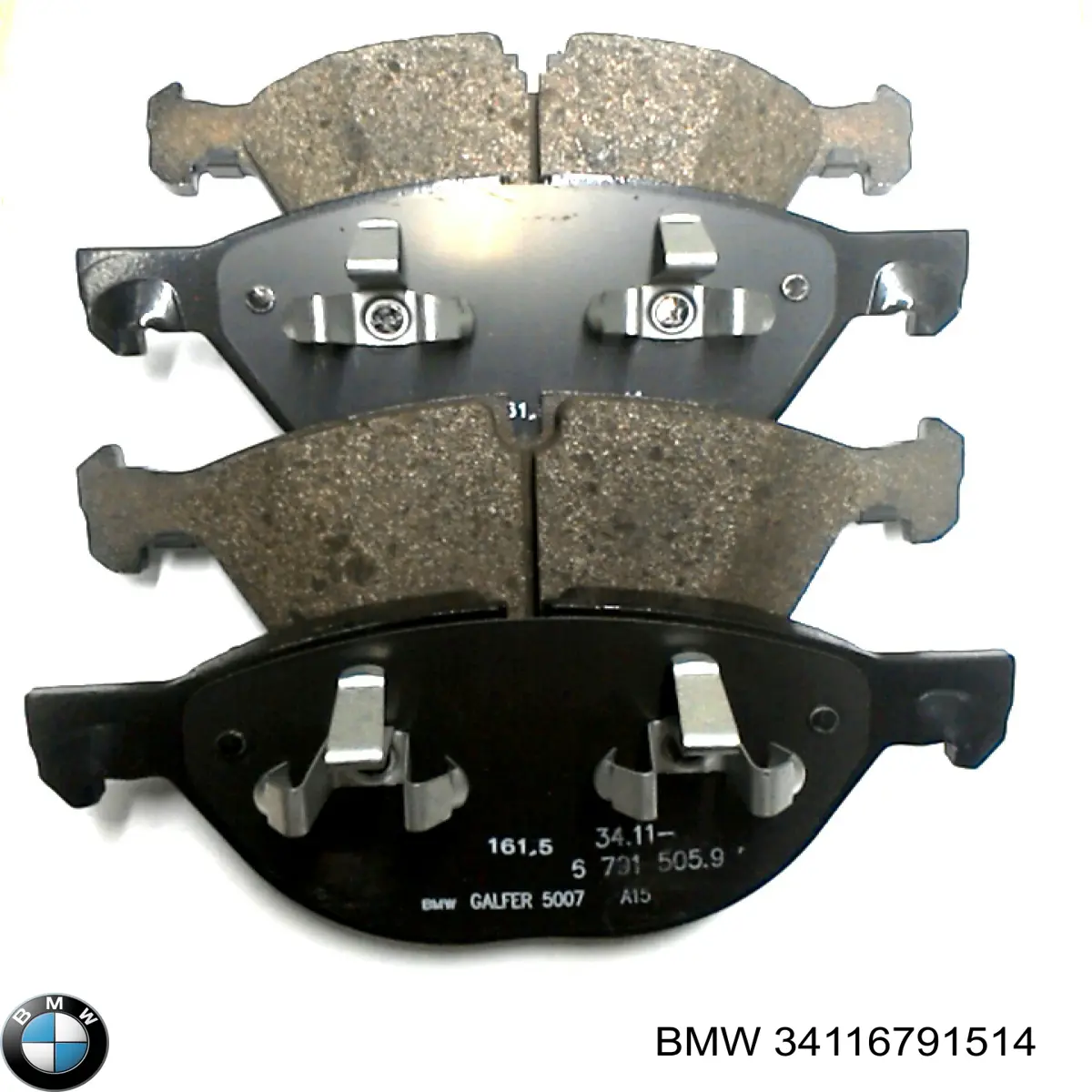 Do koszyka 34116791514 BMW Klocki hamulcowe przednie tarczowe