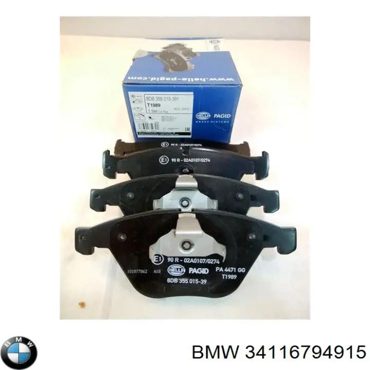 Klocki hamulcowe przednie tarczowe BMW 34116794915 cena, od 75,30 USD