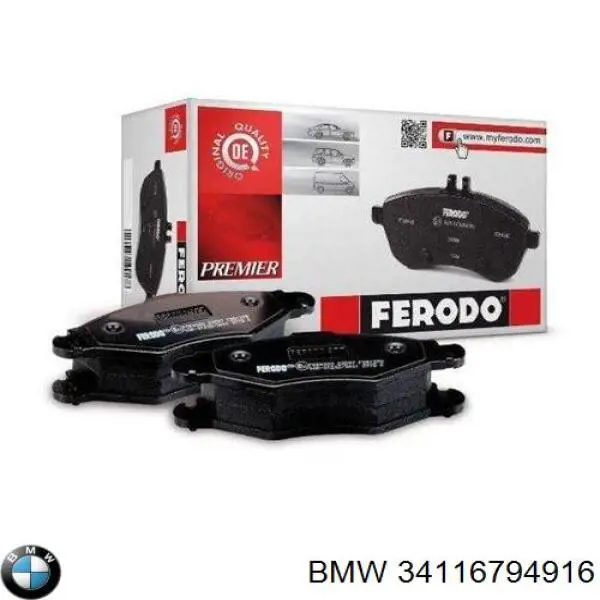 Do koszyka 34116794916 BMW Klocki hamulcowe przednie tarczowe