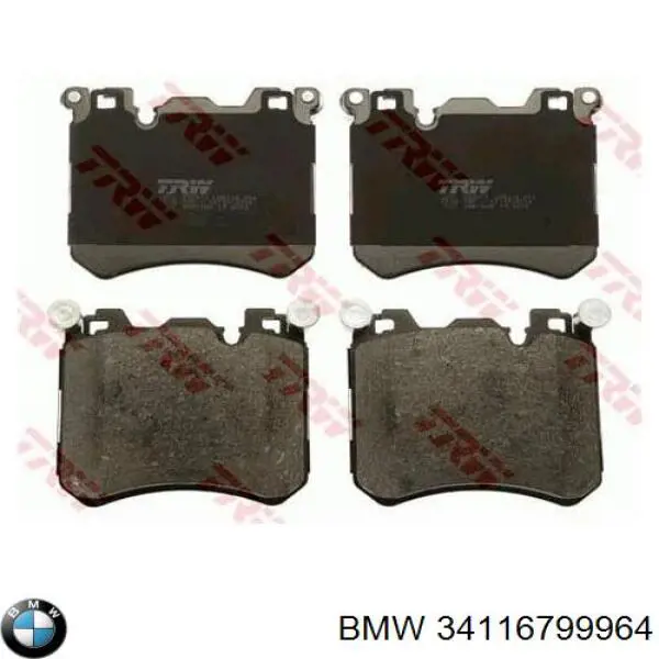 Klocki hamulcowe przednie tarczowe BMW 34116799964 cena, od 73,13 USD